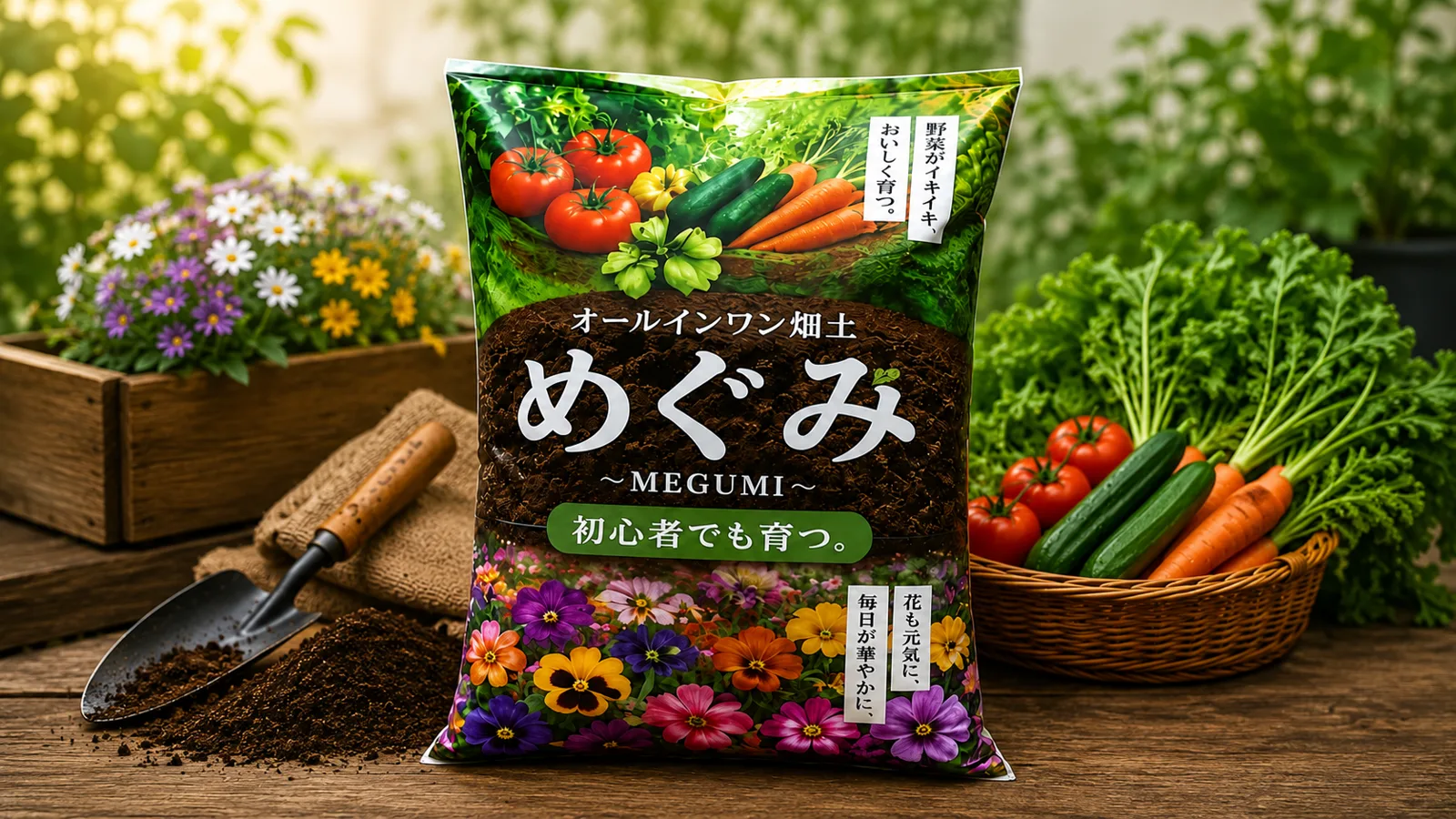 培養土「めぐみ」のパッケージ