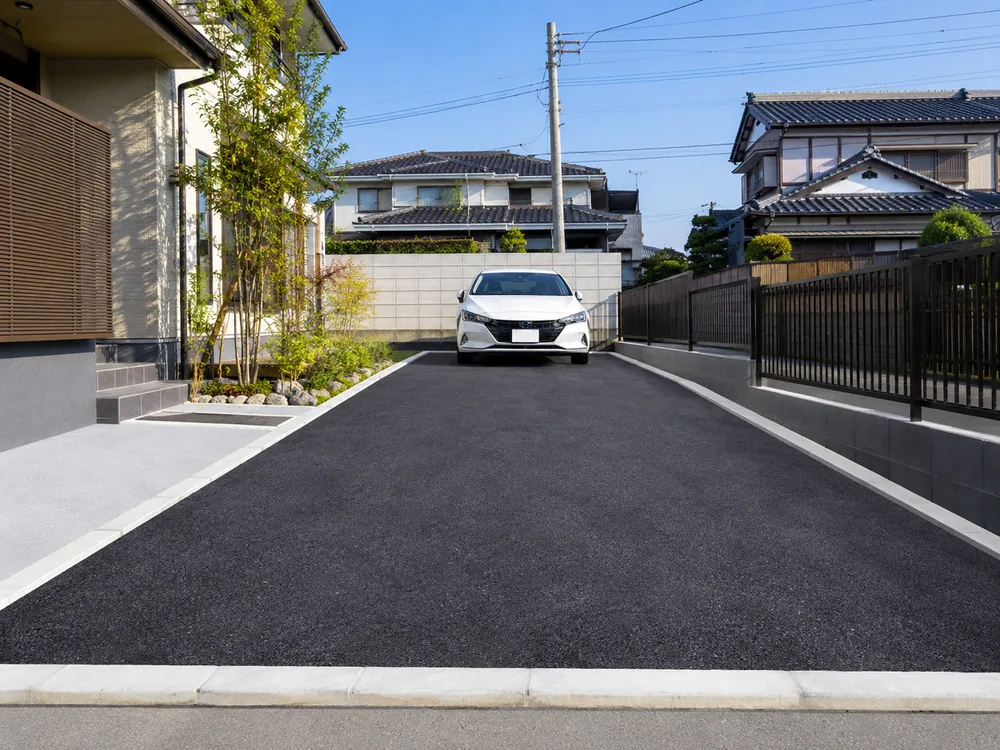 Asphalt paving for a home parking area