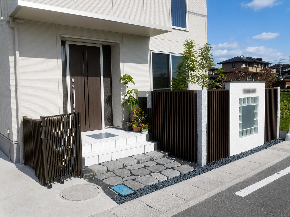 スクエア門柱の施工事例