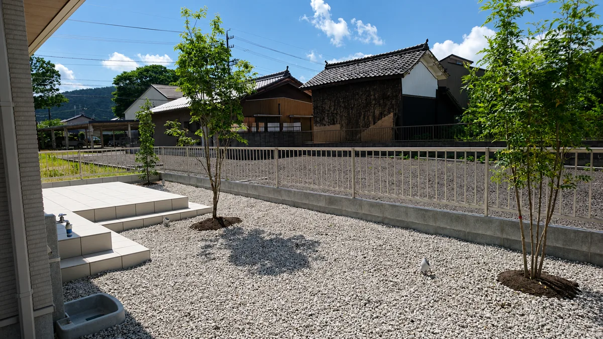 庭白河砂利植栽の施工事例