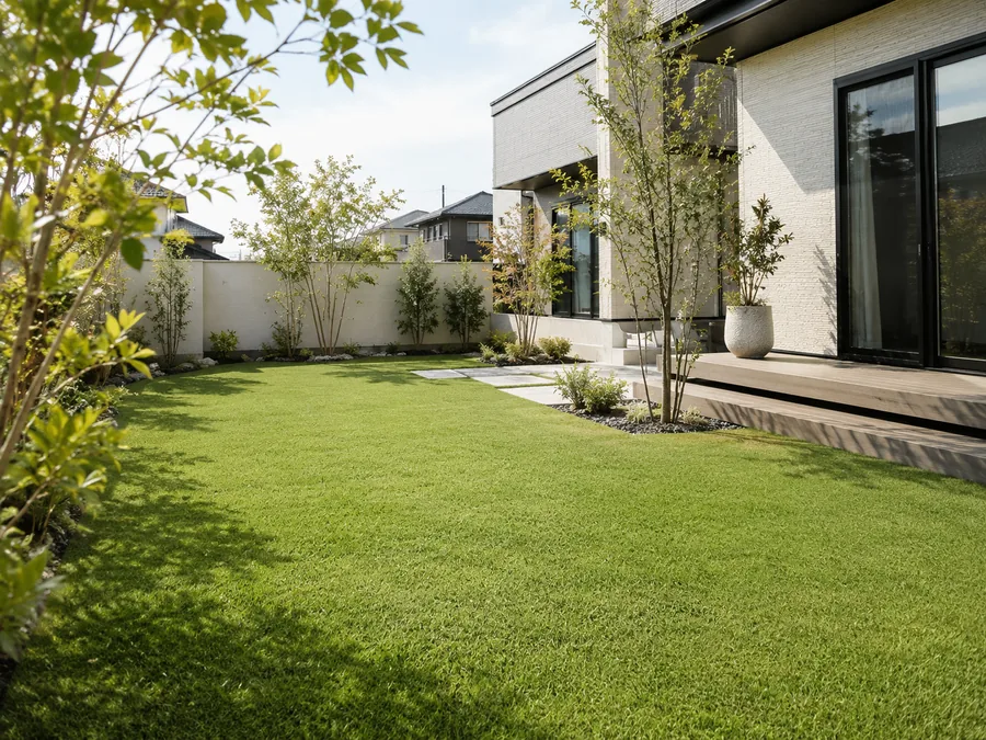A natural grass garden